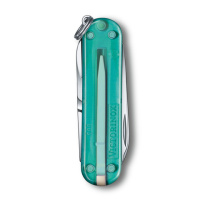 Купить Нож-брелок VICTORINOX Classic SD Colors "Tropical Surf", 58 мм, 7 функций, полупрозрачный бирюзовый арт. 0.6223.T24G