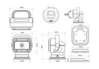 Купить Прожектор с дистанционным управлением, черный корпус, галоген, брелок, модель 950 (упаковка из 4 шт.) арт. SL001ABSD_pkg_4