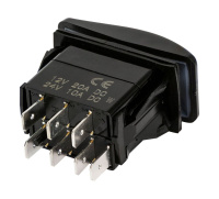 Купить Переключатель трехпозиционный (ON)-OFF-(ON) 12В/20А 7р с подсветкой (упаковка из 10 шт.) арт. 4620136057592_pkg_10