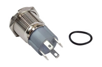 Купить Кнопка с фиксацией, подсветка синяя, 12 В, д.16мм арт. SXC00004