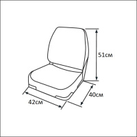 Купить Сиденье мягкое складное Classic Low Back Seat, серо-чёрное арт. 75102GC