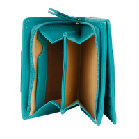 Купить Кошелёк Cross Kelly Wall Turquish, кожа наппа, гладкая, тёмно-бирюзовый, 11,2 x 9,4 x 2 см арт. AC928083_1-28