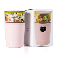 Купить Термос для еды с контейнерами Tiger LCC-A030 Pink (цвет розовый) арт. LCC-A030 P