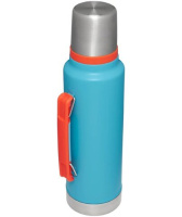 Купить Термос Stanley Classic (1,4 литра), голубой, с оранжевым лого арт. 10-12417-004