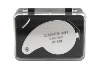 Купить Лупа 21011 (диам. 25мм, 40х, складная, с LED подсвет., в футляре) арт. 22700