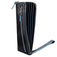 Купить Мультипортмоне Piquadro Blue Square, черное, 22,5х11,5х1,5 см арт. AC2648B2/N