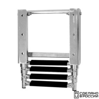 Купить Трап телескопический выдвижной, 4 черных ступени (ширина 290 мм.) арт. 040106BT