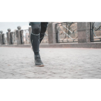 Купить Водонепроницаемые носки Dexshell Mudder S (36-38), Черные с серыми полосками  , DS635GRYS арт. DS635GRYS