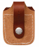 Купить Чехол ZIPPO для широкой зажигалки, кожа, с кожаным фиксатором на ремень, коричневый, 57x30x75 мм арт. LPLB