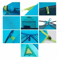 Купить Палатка Naturehike 210T65D  NH18Z022-P трехместная голубой, 6927595729632 арт. 6927595729632