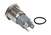 Купить Кнопка без фиксации, подсветка синяя, 12 В, д.16мм арт. SXC00003