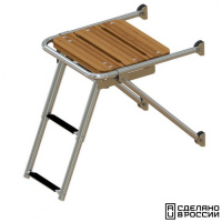 Купить Платформа кормовая с трапом 2 ступени черные арт. 040202BT