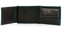 Купить Портмоне Piquadro Blue Square, черное, 12,5х9,5х2,5 см арт. PU1240B2/N