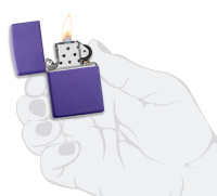 Купить Зажигалка ZIPPO Classic с покрытием Purple Matte, латунь/сталь, фиолетовая, матовая, 38x13x57 мм арт. 237