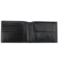 Купить Кошелек Piquadro Blue Square, черный, 12,5x9x2 см арт. PU257B2R/N