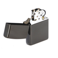 Купить Зажигалка ZIPPO Classic с покрытием Ebony™, латунь/сталь, чёрная, глянцевая, 38x13x57 мм арт. 24756