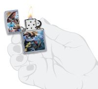 Купить Зажигалка ZIPPO Anne Stokes с покрытием Street Chrome™, латунь/сталь, серебристая, 38x13x57 мм арт. 49104