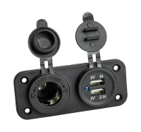 Купить Панель с USB-разъемом 5в 2.1А и прикуривателем (упаковка из 50 шт.) арт. AD4-1011/2013_pkg_50