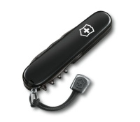 Купить Нож перочинный VICTORINOX Spartan Onyx Black, 91 мм, 12 функций, чёрный, со шнурком в комплекте арт. 1.3603.31P