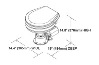Купить Унитаз с электрической помпой 12V арт. 15495A12 (1543012)