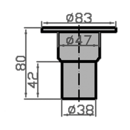 Купить Горловина заливная 38мм (вода) сталь арт. 0662-0302