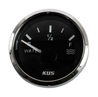 Купить Указатель уровня пресной воды 0-190 Ом (ЕВРО), черный циферблат, нержавеющий ободок, д. 52 мм арт. JMV00269_KY11004