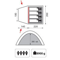 Купить Tramp кемпинговая палатка Bell 4 V2, зеленый арт. TRT-81