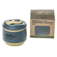 Купить Tramp кружка силиконовая складная с крышкой.Оливковый/зеленый. арт. TRC-082