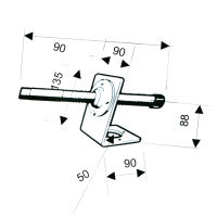 Купить Опора транцевая РТ, нерж.сталь арт. S.55SS