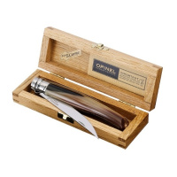 Купить Нож филейный Opinel №10, нержавеющая сталь, рукоять светлый рог буйвола, деревянный футляр, 000711 арт. 000711