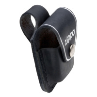 Купить Чехол ZIPPO для широкой зажигалки, с петлёй, натуральная кожа, чёрный арт. LPLBK