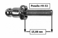 Купить Ответная часть DOT для тентовой застежки с резьбой №8-32, никелированная латунь, упаковка 100 шт. арт. 90XB1636271Apack