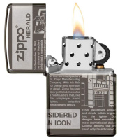 Купить Зажигалка ZIPPO Classic с покрытием Black Ice®, латунь/сталь, чёрная, глянцевая, 38x13x57 мм арт. 49049