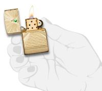 Купить Зажигалка ZIPPO Armor™ с покрытием High Polish Brass, латунь/сталь, золотистая, 38x13x57 мм арт. 49060