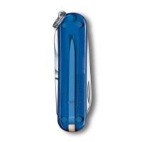 Купить Нож-брелок VICTORINOX Classic SD Colors "Deep Ocean", 58 мм, 7 функций, полупрозрачный синий арт. 0.6223.T2G