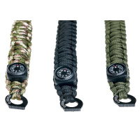 Купить Tramp браслет выживальщика (компас, огниво/2 метра паракорда) (черный) арт. TRA-237