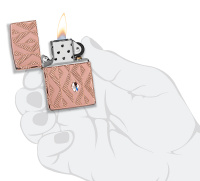 Купить Зажигалка ZIPPO Armor® Geometric с покрытием Rose Gold, латунь/сталь, розовое золото, 38x13x57 мм арт. 49702
