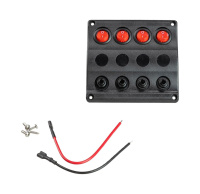 Купить Панель бортового питания 4 переключателя, индикация, автоматы (упаковка из 6 шт.) арт. 10024-BK_pkg_6