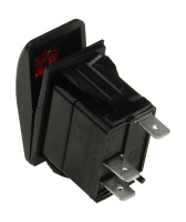 Купить Переключатель двухпозиционный (ON)-OFF 12В/20А 3Р с подсветкой без фиксации 1 положения арт. AES111883PM