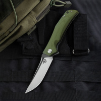 Купить Нож Bestech Scimitar сталь D2, рукоять G10 зеленая арт. BG05B-2