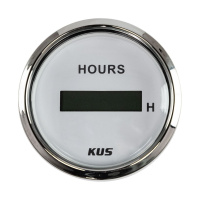 Купить Счетчик моточасов цифровой 0-99999; 9 ч.; белый циферблат; нержавеющий ободок; д. 52 мм арт. JMV00291_KY39202