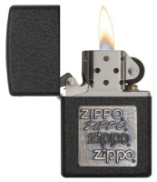 Купить Зажигалка ZIPPO Classic с покрытием Black Crackle™, латунь/сталь, чёрная, матовая, 38x13x57 мм арт. 362