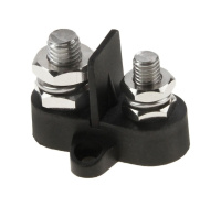 Купить Клемма-штифт двойная с перегородкой, M8M10, черная (упаковка из 16 шт.) арт. BF414M8M10_pkg_16