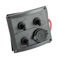 Купить Панель бортового питания 3 переключателя, USB зарядка, предохранители (упаковка из 6 шт.) арт. 10140-U_pkg_6