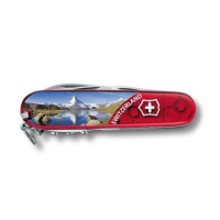 Купить Нож Victorinox Climber Matterhorn, 91 мм, 14 функций, полупрозрачный красный (подар. упак.) арт. 1.3703.TE2
