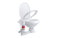 Купить Унитаз судовой керамический с вертикальным насосом 12В (размер стандарт) арт. SFMTE1-02-R