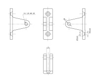 Купить Кронштейн палубный 90 град, с винтовым штифтом, ровное основание арт. 66104_Kof