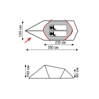 Купить Tramp палатка Bike 2 (V2) (зеленый) арт. TRT-20