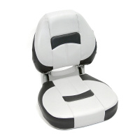 Купить Сиденье мягкое складное Pro Angler Ergonomic Boat Seat, серо-чёрное арт. 75195GCC