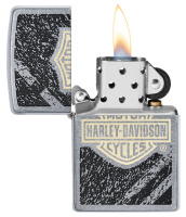 Купить Зажигалка ZIPPO Harley-Davidson® с покрытием Street Chrome™, латунь/сталь, серебристая, 38x13x57 мм арт. 49656